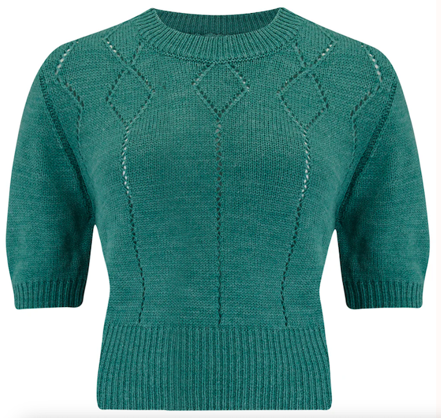 klassischer Vintage Pullover „Frances“ - grün - Dotty&Dan